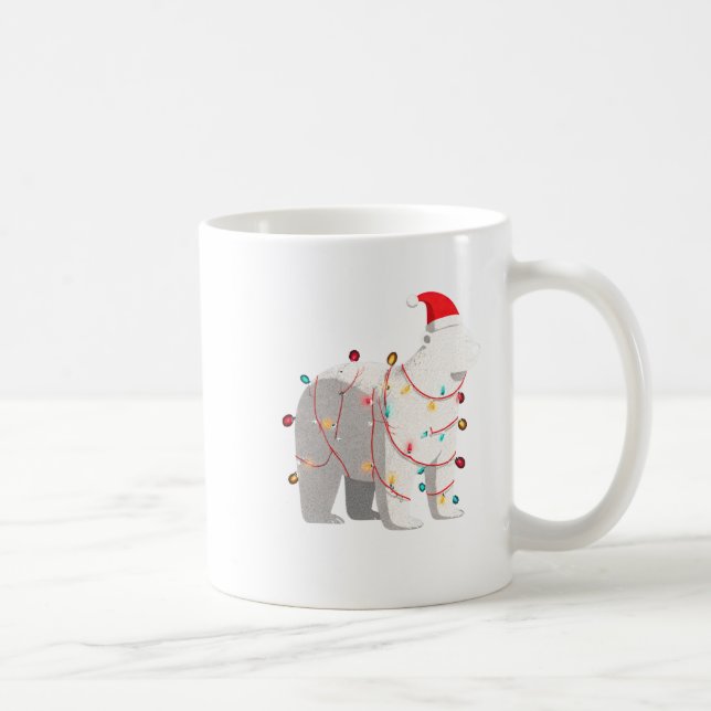 Funny Lar Bear Christmas Graphics Animal Lights Lo Coffee Mug (Right)
