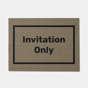 Funny Large Door Mat Invitation Only