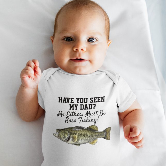 Funny Largemouth Bass Fishing Dad Fish  Baby Bodys Bodysuit (Creator Uploaded)