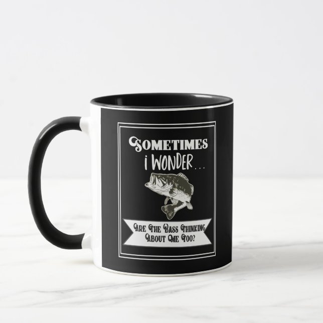 Funny Largemouth Bass Fishing Quote for Men Mug (Left)