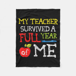 Funny Last Day of School Shirt for Boys Girls Fleece Blanket