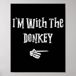 Funny Last Minute Lazy Halloween Shirts I'm With H Poster
