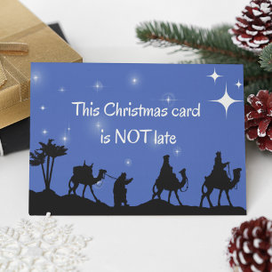 Funny Late Christmas Card Vintage Elegant Belated