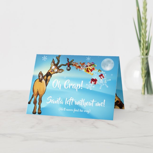 Funny Late Christmas Excuse Holiday Card (Front)