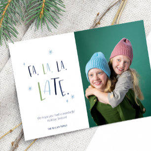 Funny Late Christmas Family Photo  Holiday Postcard