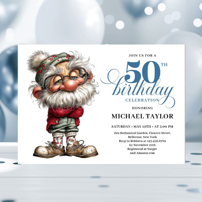 Funny Laugh Out Loud Man Turning 50 Invitation (Funny Laugh Out Loud Man Turning 50 Invitation)