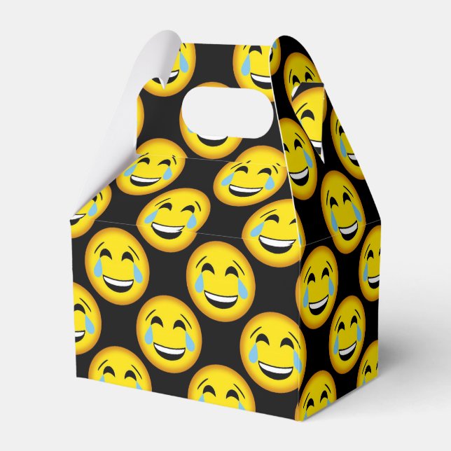 Funny laugh till you cry emoji party box (Back Side)