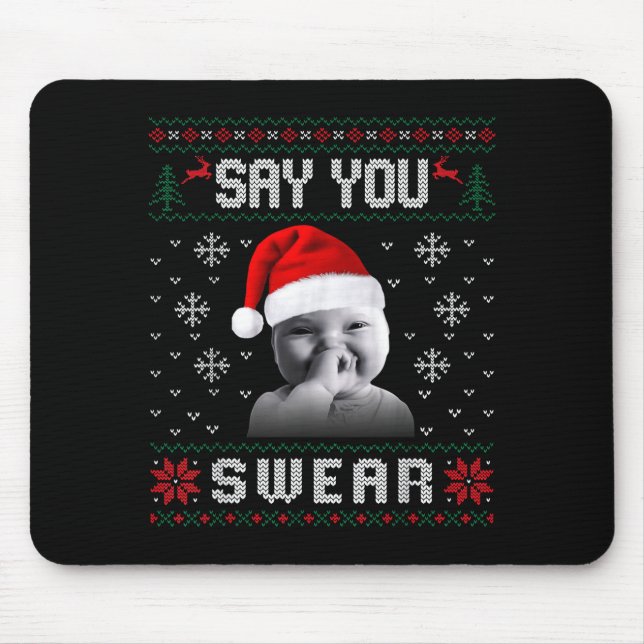 Funny Laughing Baby Ai Baby Meme Brainrot Ugly Chr Mouse Pad (Front)