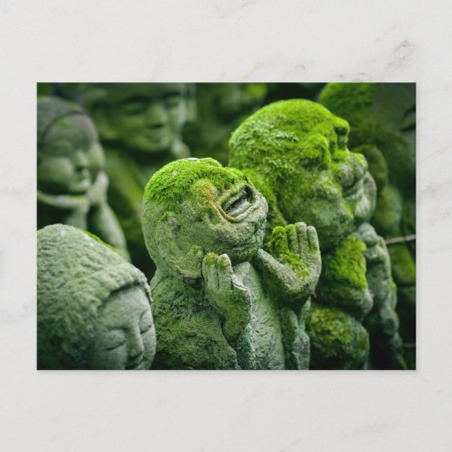 Funny Laughing Buddha Statue Kyoto Japan Photo Postcard (Front)