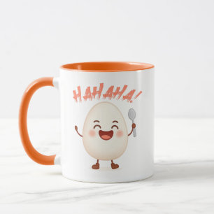 Funny Laughing Egg Cartoon Combo Mug Cute Food