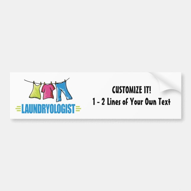 Funny Laundry Bumper Sticker (Front)