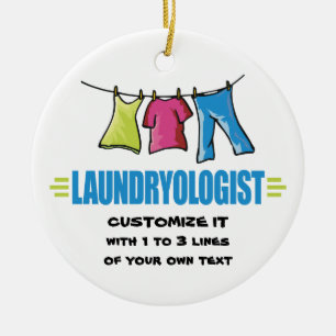 Funny Laundry Ceramic Tree Decoration