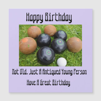 Funny Lavender Lawn Bowls, Magnetic Card