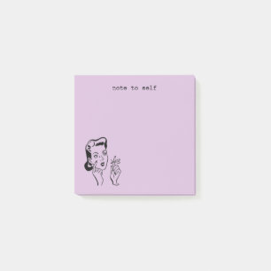 Funny Lavender Purple Retro Housewife Reminder Post-it Notes