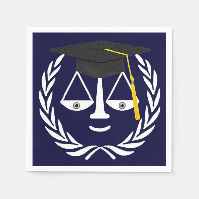 Funny Law School Graduation Napkin (Front)