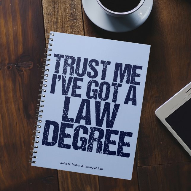 Funny Law School Graduation Personalised Lawyer Notebook (Creator Uploaded)