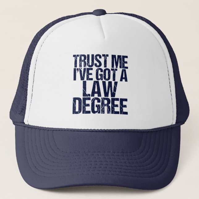 Funny Law School Graduation Personalised Lawyer Trucker Hat (Front)