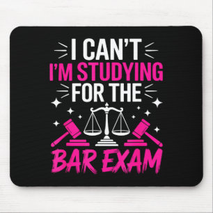 Funny Law School Student Gift - Can't Studying For Mouse Pad