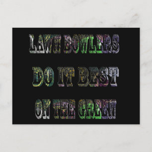 Funny Lawn Bowlers Do It Best, Postcard