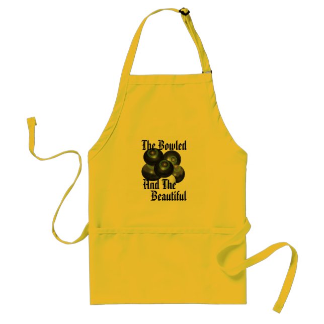 Funny Lawn Bowls Bowled And Beautiful, Standard Apron (Front)