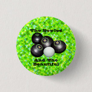 Funny Lawn Bowls Bowled Beautiful Design, 3 Cm Round Badge