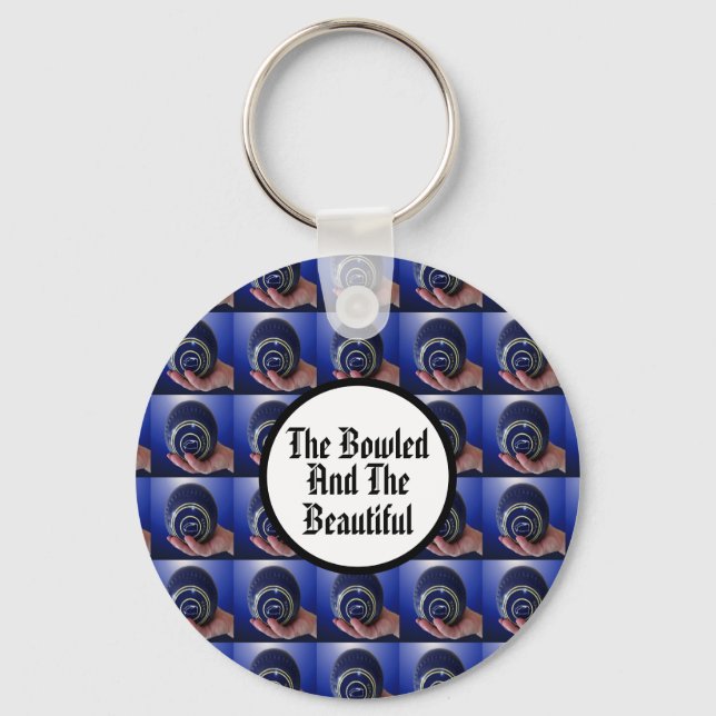 Funny Lawn Bowls Bowled Beautiful Design, Key Ring (Front)