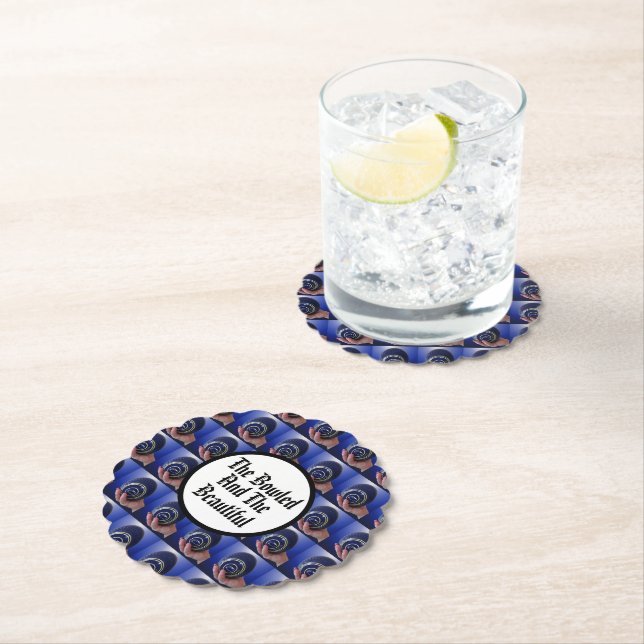 Funny Lawn Bowls Bowled Beautiful Design, Paper Coaster (Insitu)