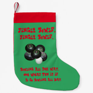 Funny Lawn Bowls Christmas, Small Christmas Stocking
