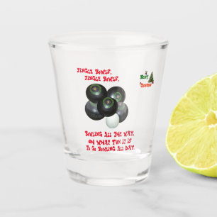 Funny Lawn Bowls Jingle Bowls Christmas,  Shot Glass
