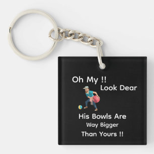 Funny Lawn Bowls Oh Look Dear, Key Ring