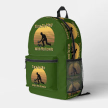 Funny Lawn Bowls Play Time, Full Print Backpack