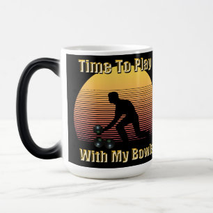 Funny Lawn Bowls Play Time, Magic Mug