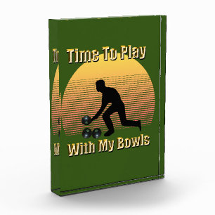 Funny Lawn Bowls Play Time, Photo Block