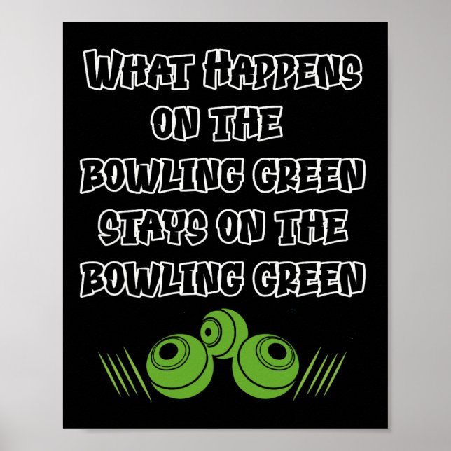 Funny Lawn Bowls  Poster (Front)