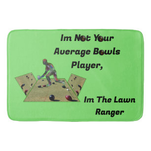 Funny Lawn Bowls Ranger, Bath Mat