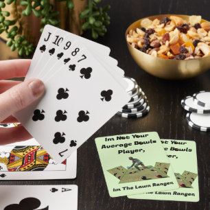 Funny Lawn Bowls Ranger, Playing Cards