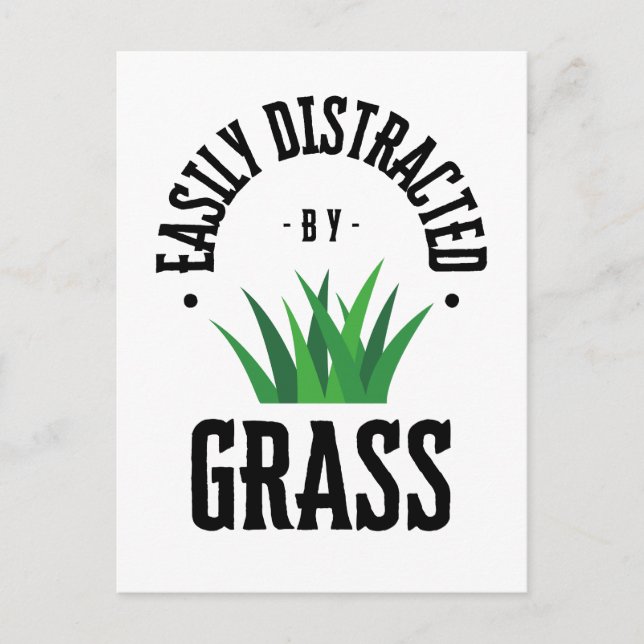funny lawn care grass postcard (Front)