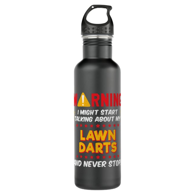 Funny Lawn Darts Joke Graphic 710 Ml Water Bottle (Front)