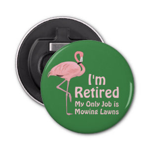 Funny Lawn Flamingo Retirement Party Gift Bottle Opener