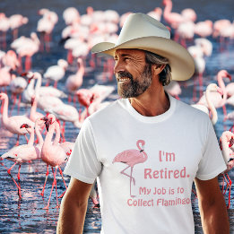 Funny Lawn Flamingo Retirement T-Shirt