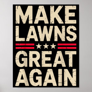 Funny Lawn Mower Art For Men Women Lawn Mowing Lan Poster