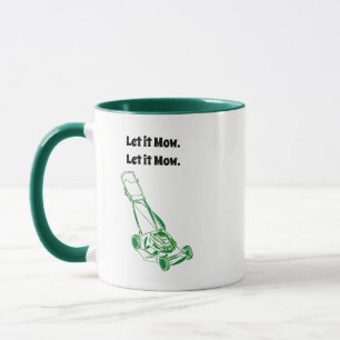 Funny Lawn Mower Cartoon – Let It Mow Design Mug