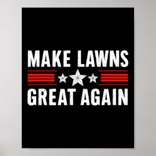 Funny Lawn Mower Dad Gardener Make Lawns Great Aga Poster