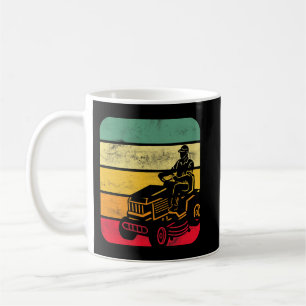 Funny Lawn Mower Mowing Cool Vintage Yard Work Law Coffee Mug