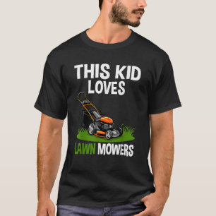 Funny Lawn Mowing For Kids Lawn Mower Farm T-Shirt