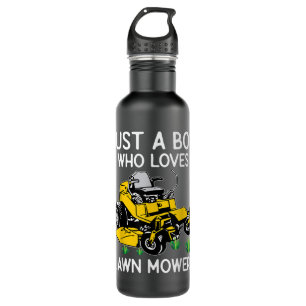 Funny Lawn Mowing Gift Boys Kids Lawn Mower Farm G 710 Ml Water Bottle