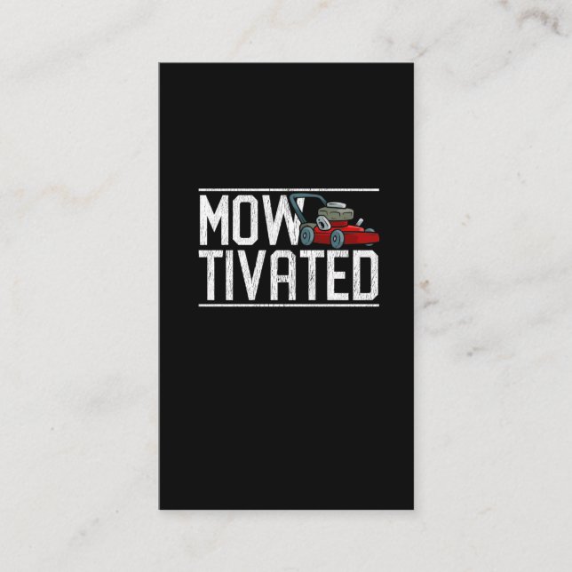 Funny Lawn Mowing Gift Lawn Mower Grass Caretaker Business Card (Front)