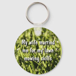 Funny Lawn Mowing Key Chains