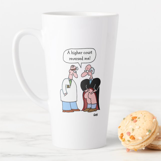 Funny Lawyer Cartoon Art for Lawyers Latte Mug (In Situ)