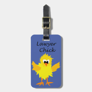 Funny Lawyer Chick Art Design Luggage Tag